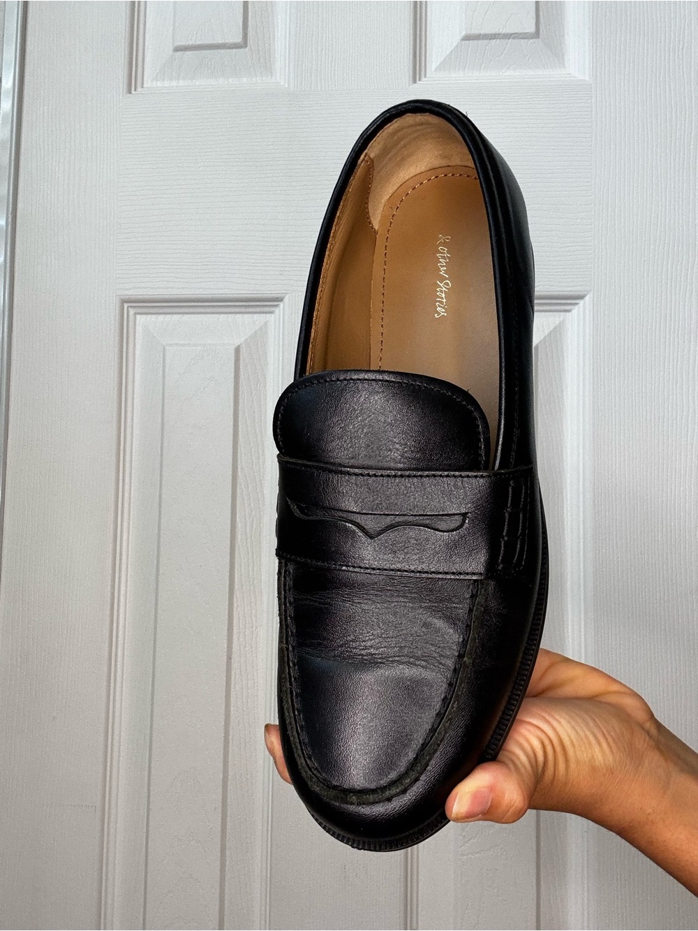 & Other Stories Black Leather Penny Loafers